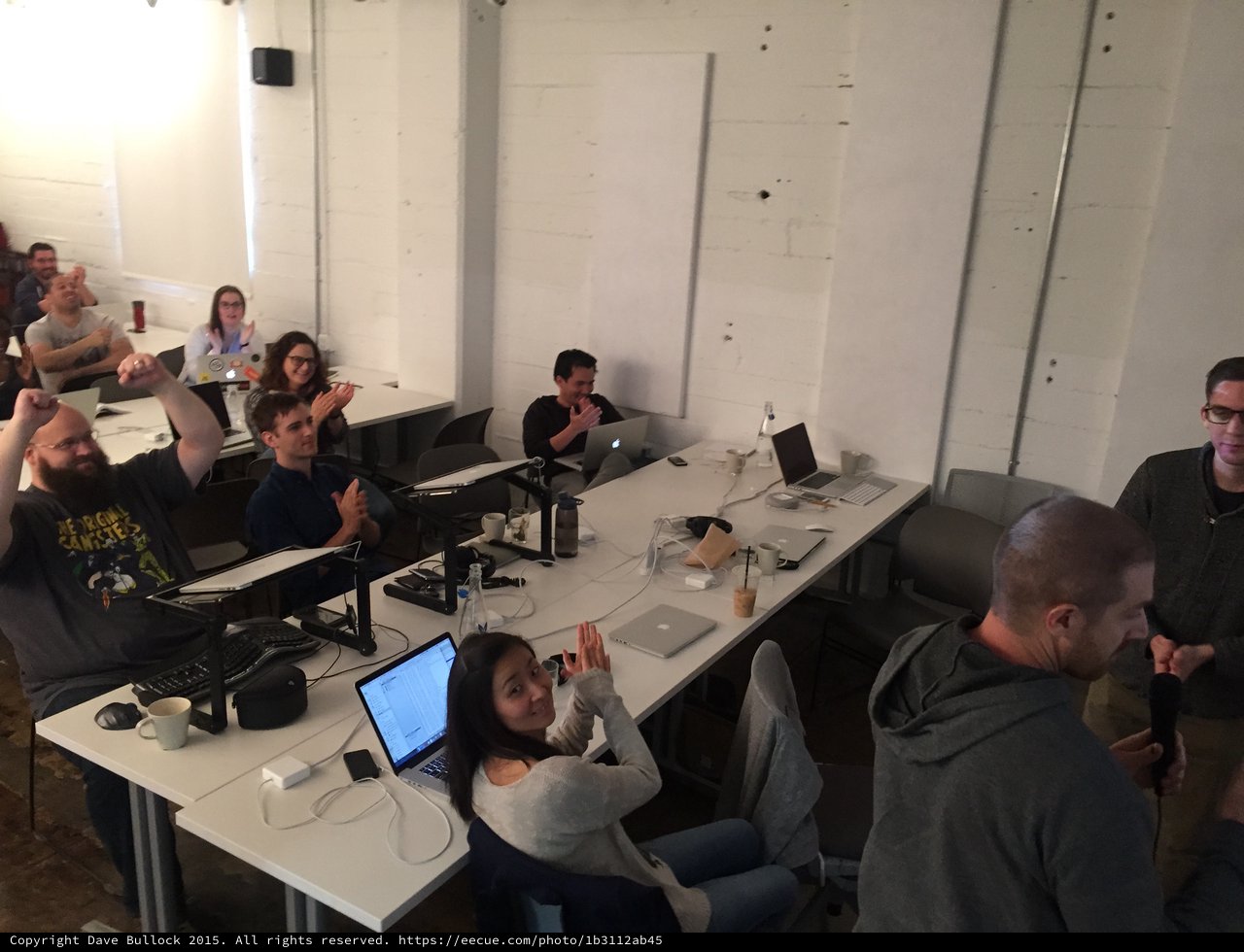 Tech Meetup Group Applauds Presentation in Workshop Space
