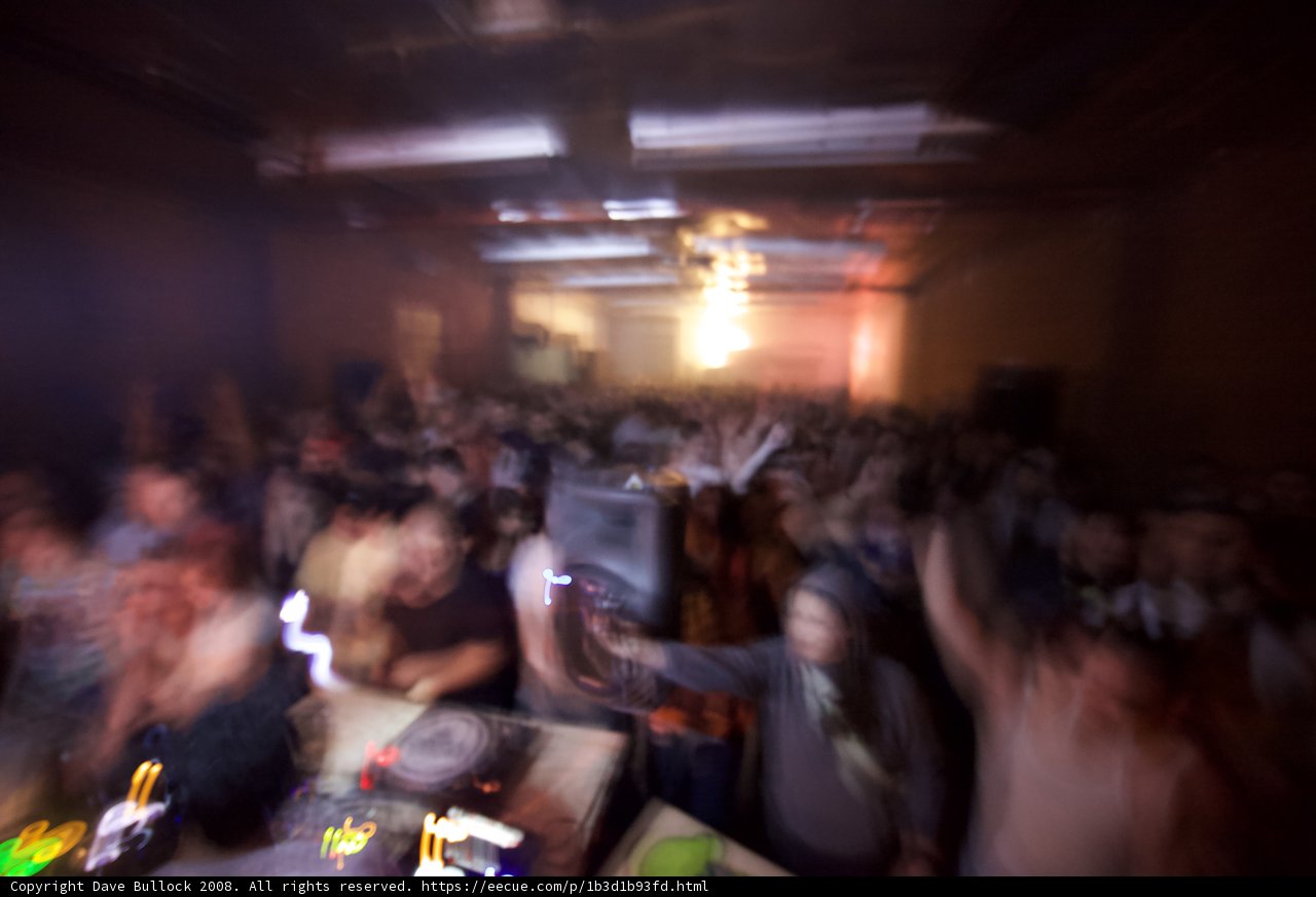 Blurry Nightlife Scene at Urban Nightclub