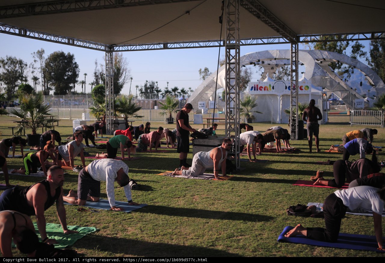 Outdoor Yoga Session at Coachella Music Festival 2017