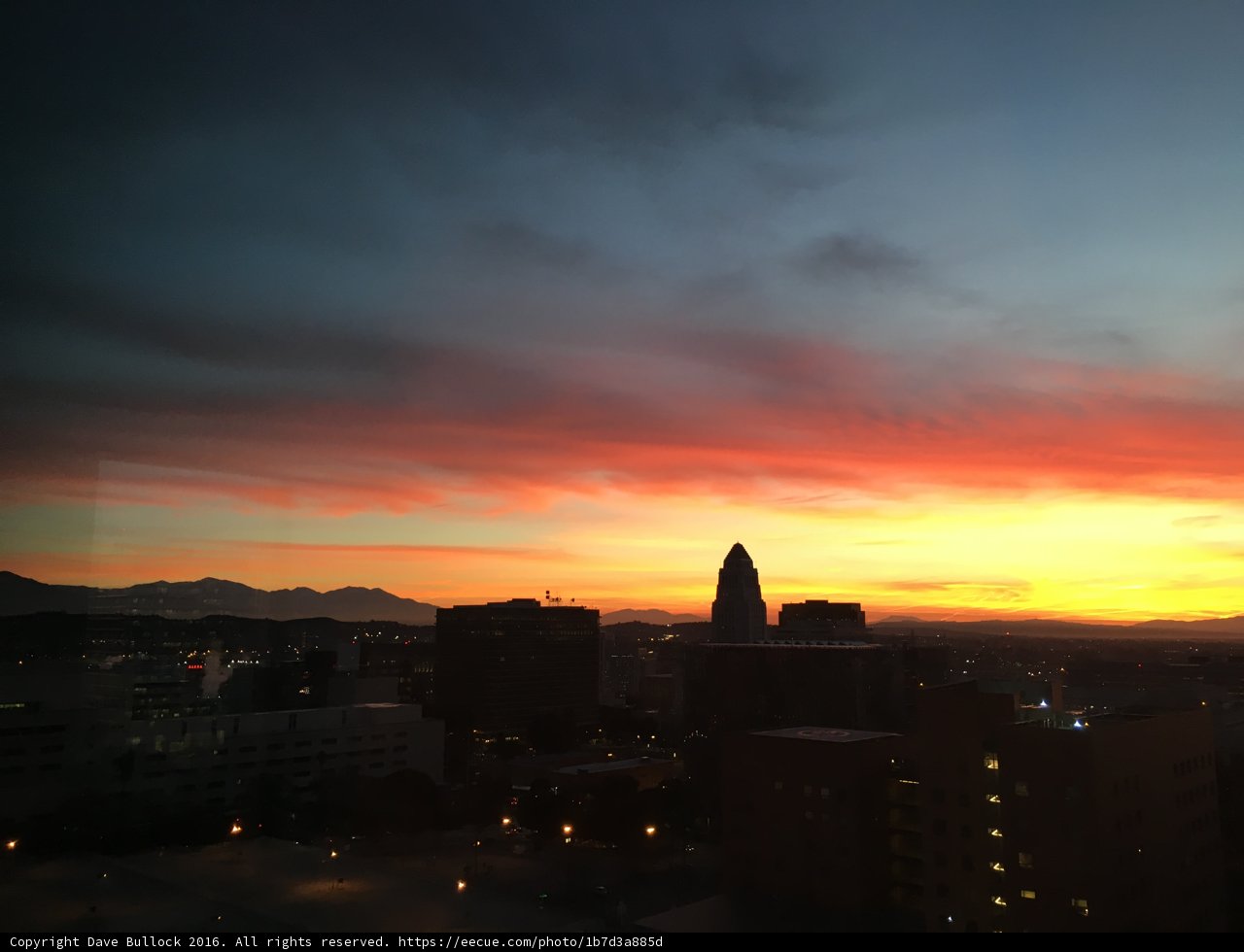 Urban Sunset Overlooking California