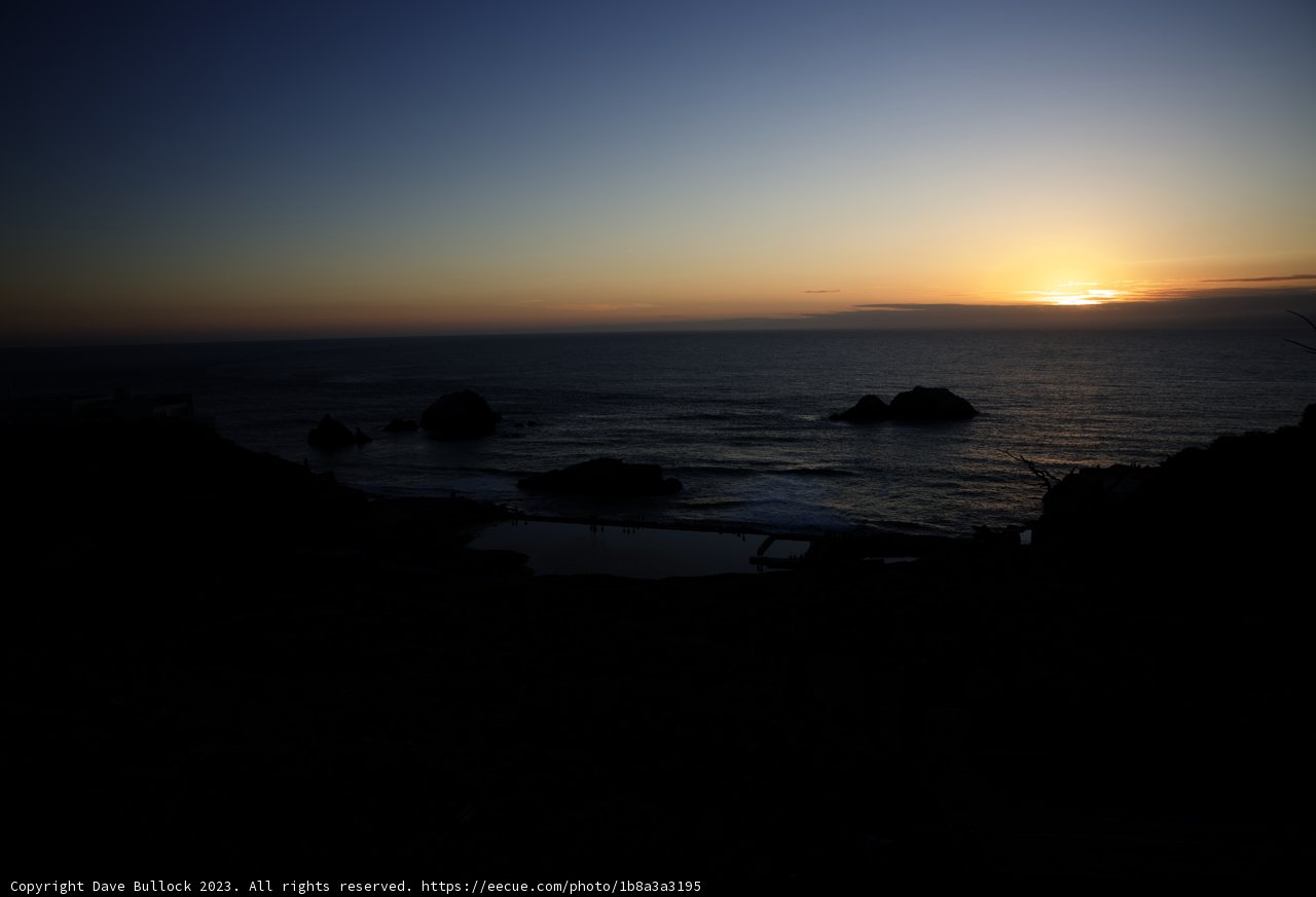 A Golden Moment at Sutro Baths
