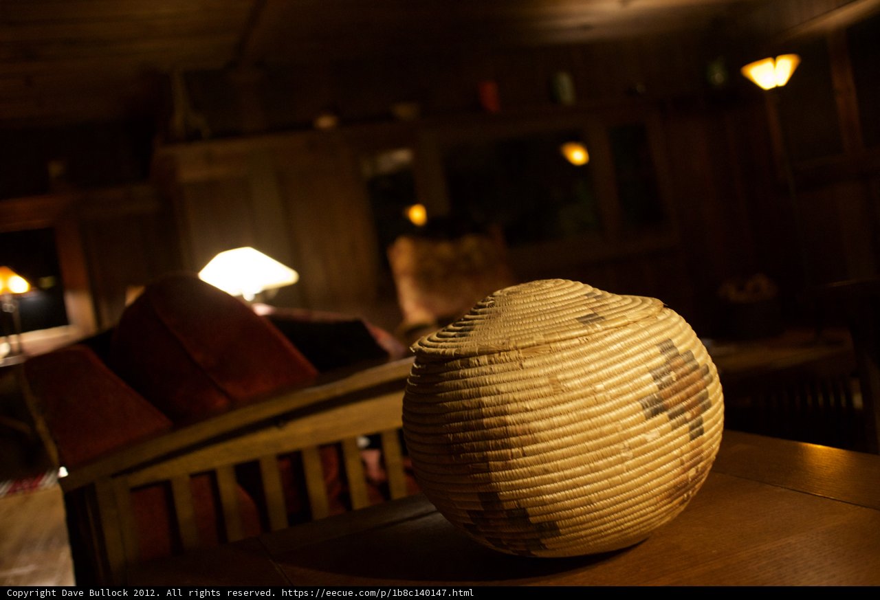 Wooden Table with Decorative Vase