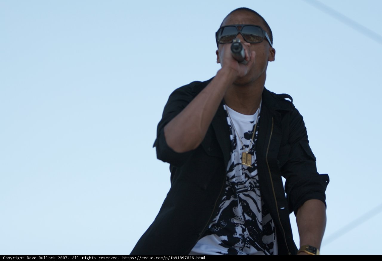 Coachella 2007: Man in Sunglasses Sings into Microphone