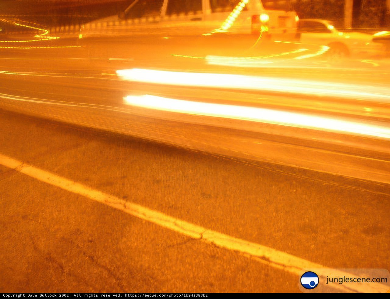 Blurry Ride on the Busy Highway