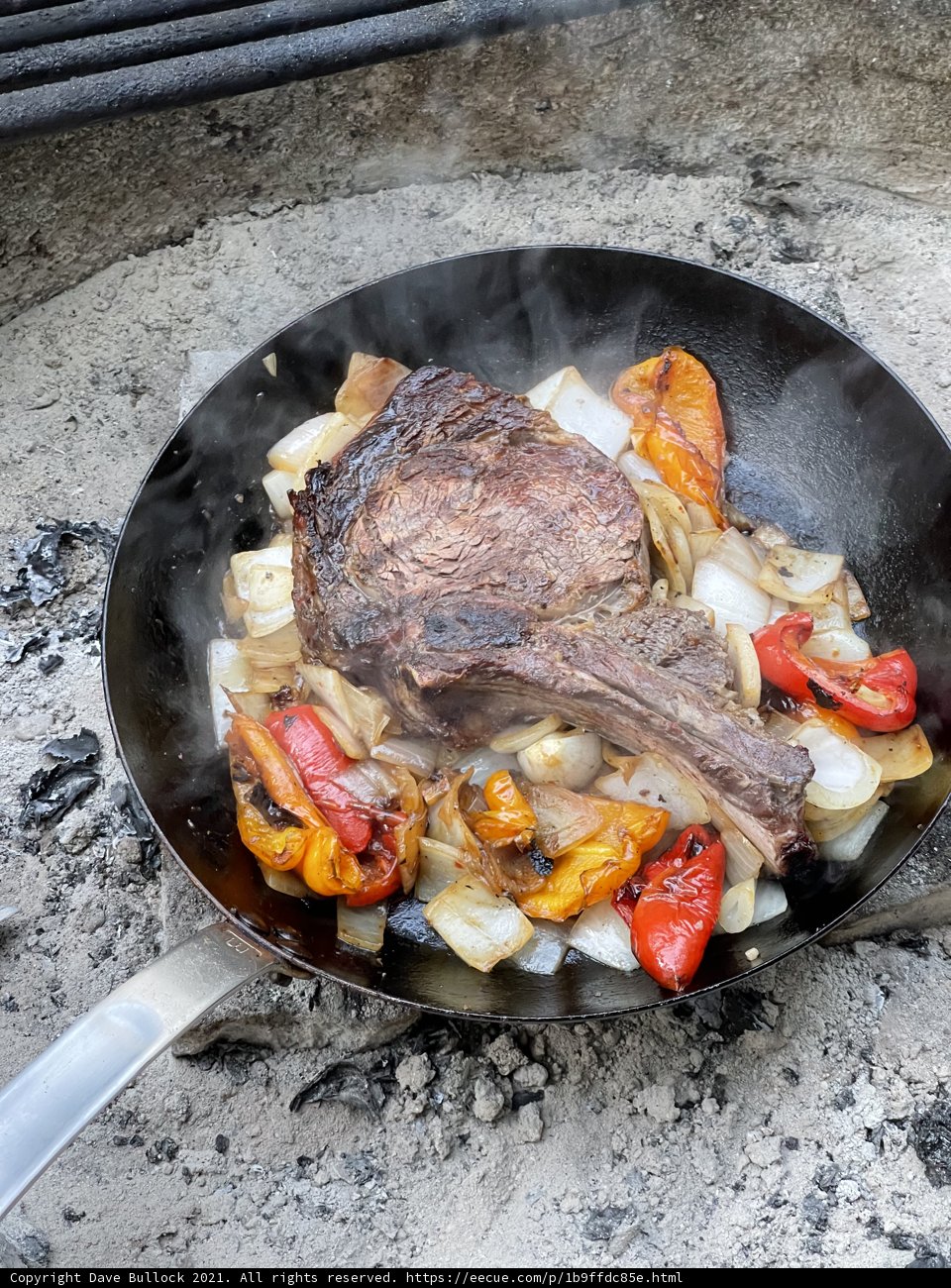 Sizzling Mutton Steak on the Grill