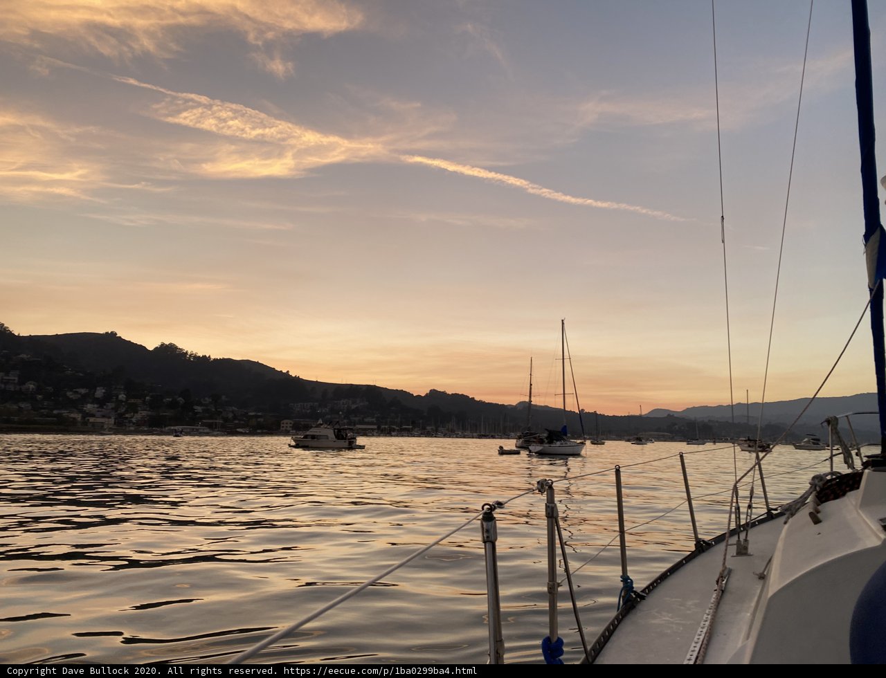 Sunset Sailboat on Richardson Bay