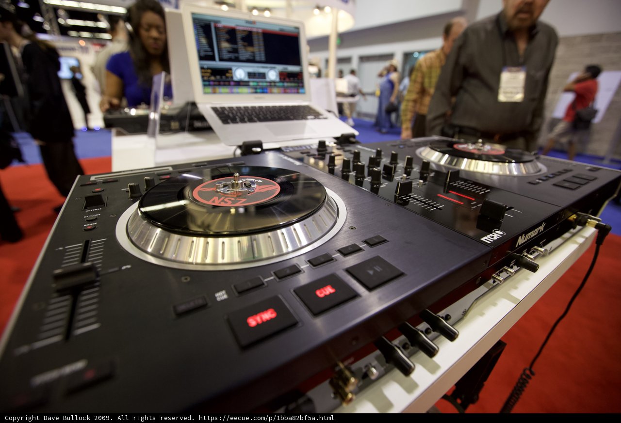 DJ Mixer and Laptop Set-Up