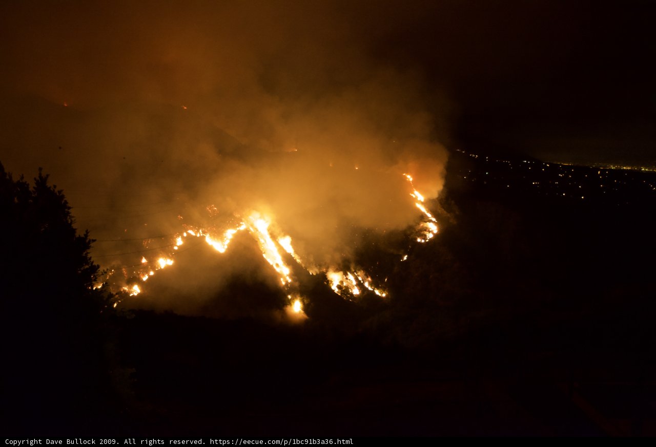 Station Fire Ignites the Night Sky