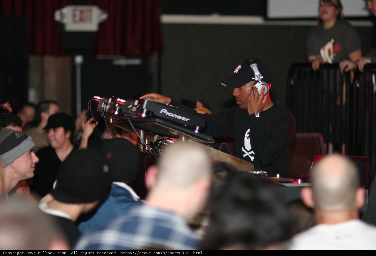 The DJ Shakes The Cap off the Crowded Concert