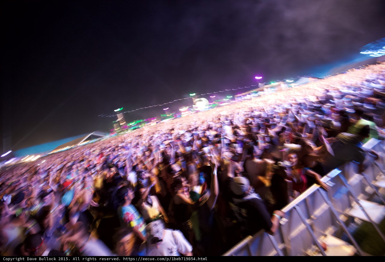 Nighttime Revelry at Coachella Music Festival