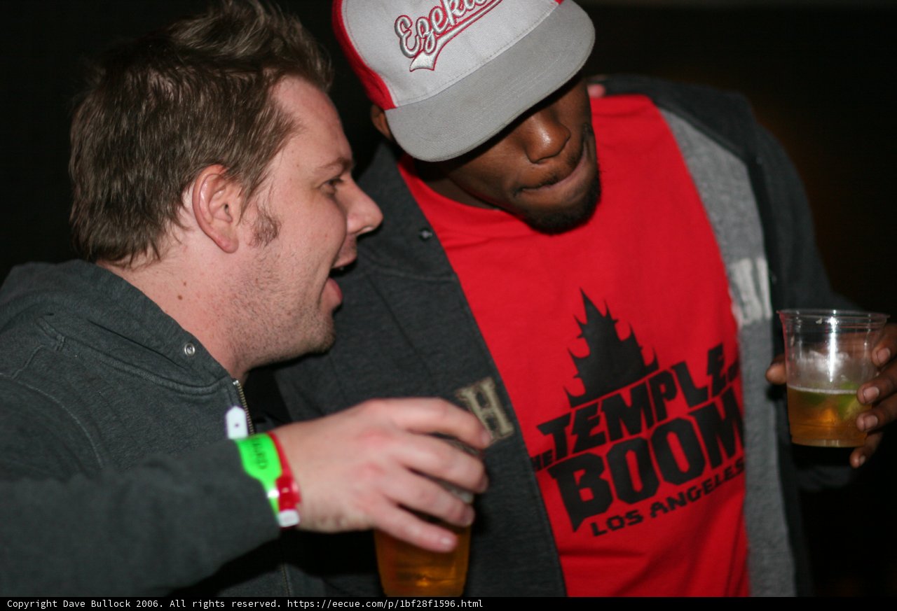 Red Shirt Guy Enjoying a Cold One
