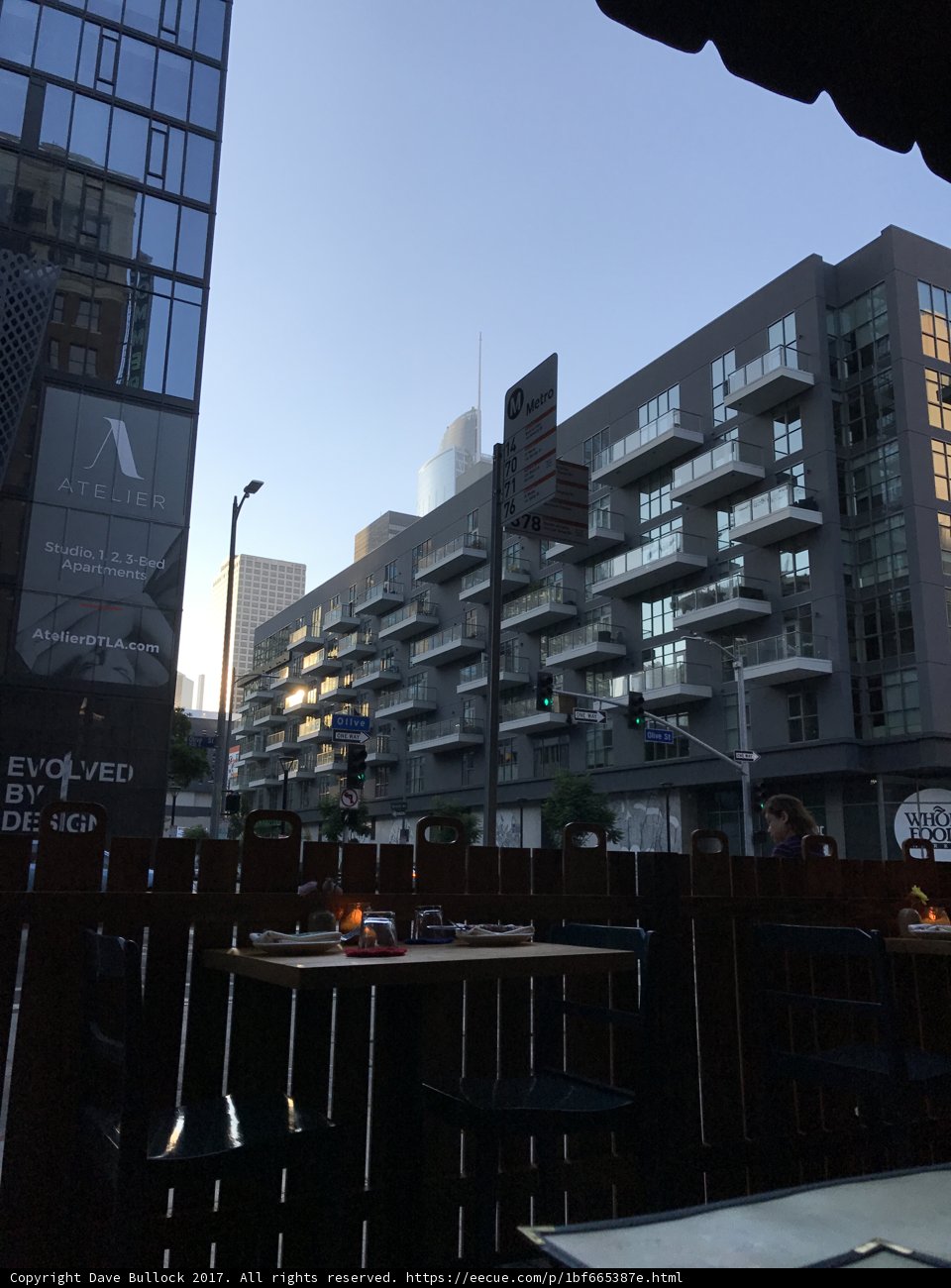 Urban View from Restaurant