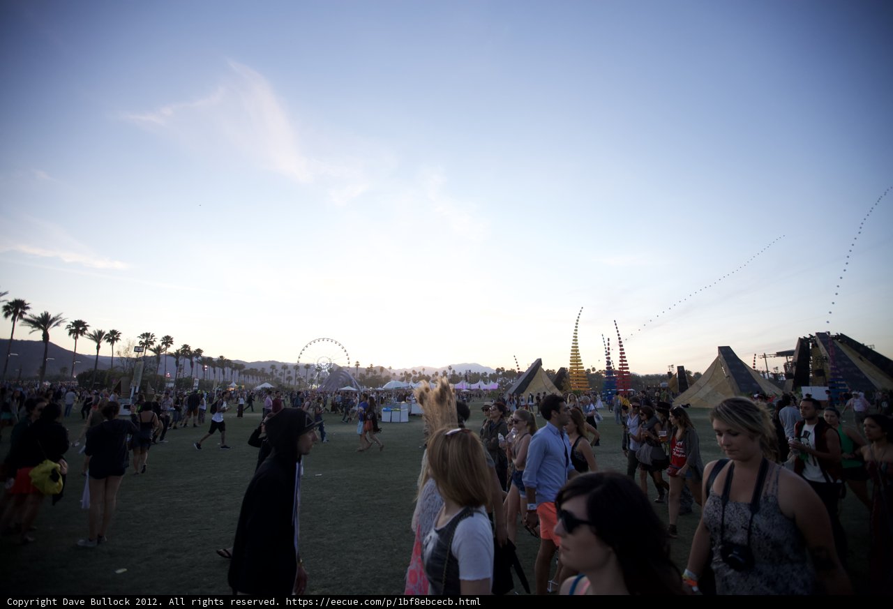 A Festive Atmosphere Under a Bright Blue Sky