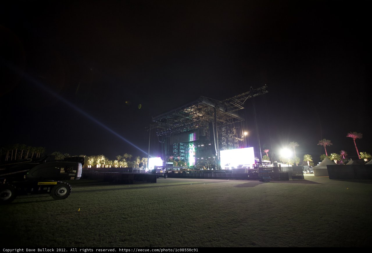Lights and Tractor on Coachella Stage