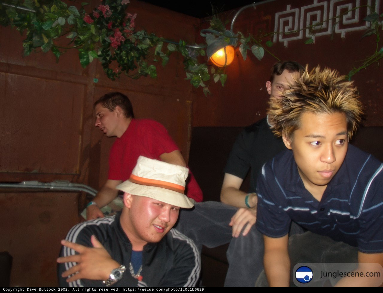 Hiroyuki Kaiō in Black Shirt and Fedora at Night Club