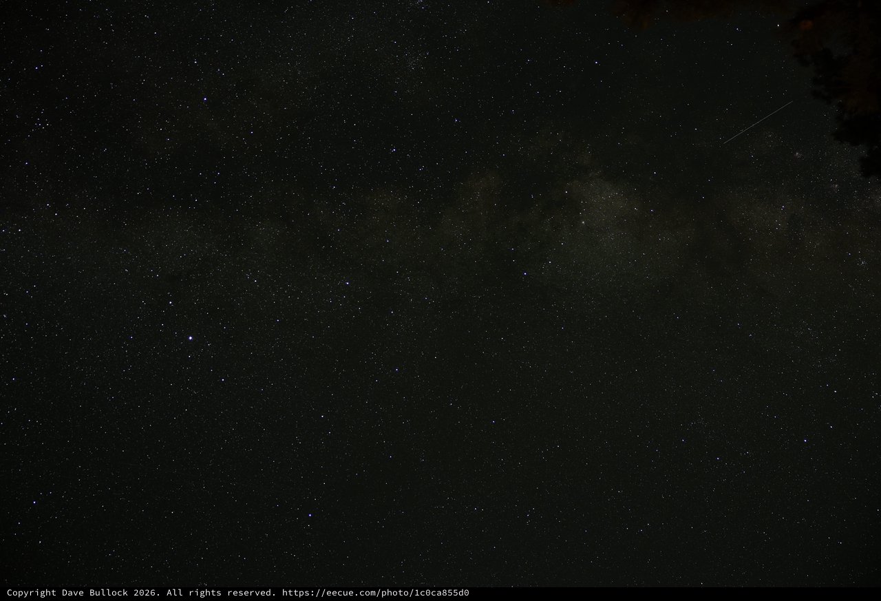 Milky Way Arching Over Lassen Volcanic Night Sky
