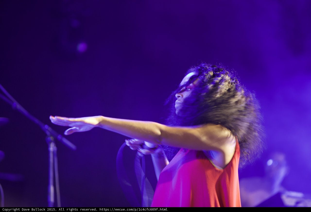 Solange Arm Extended Pointing Profile Backlit Hair Purple