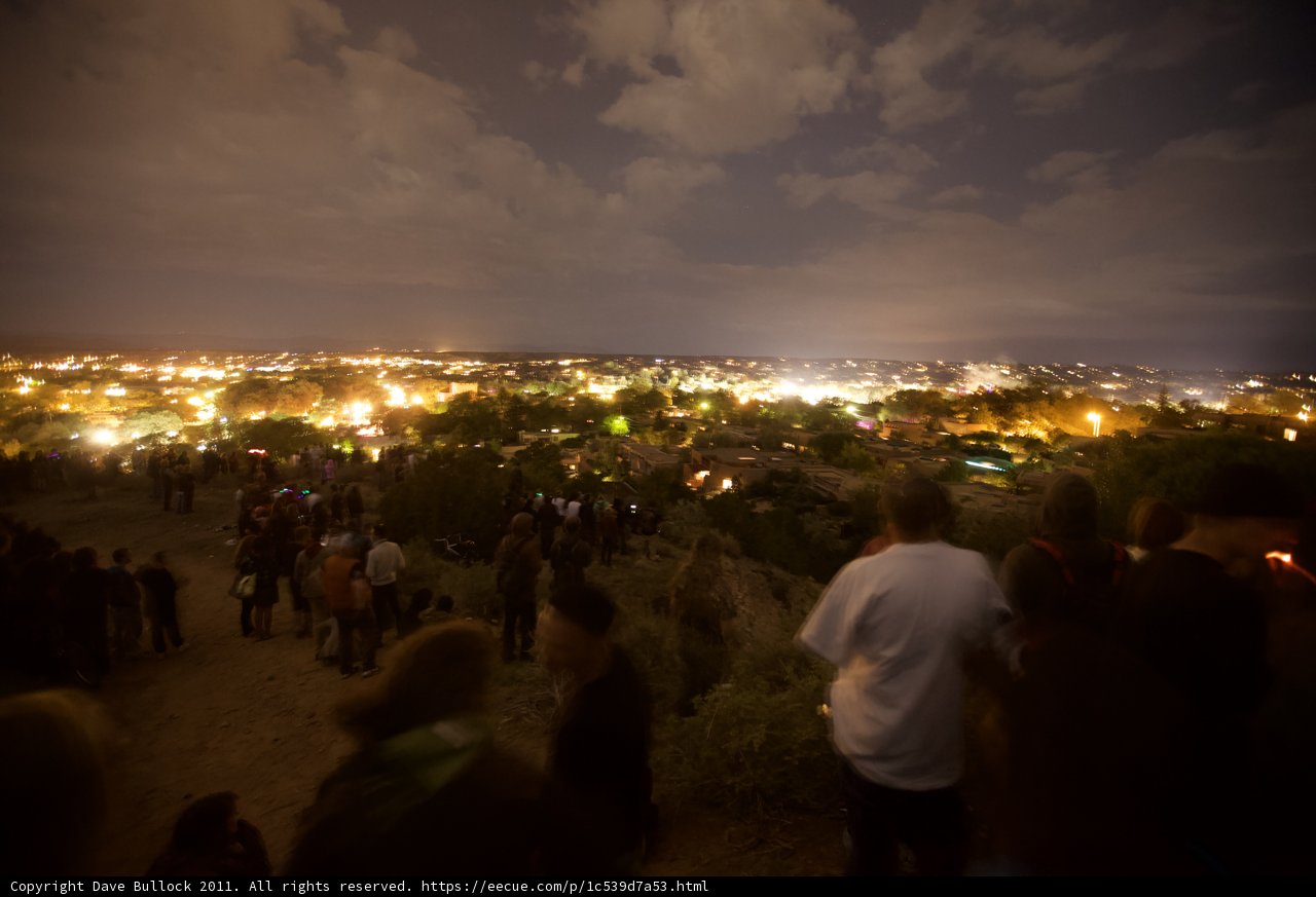 Nighttime Vigil atop Santa Fe's Hill