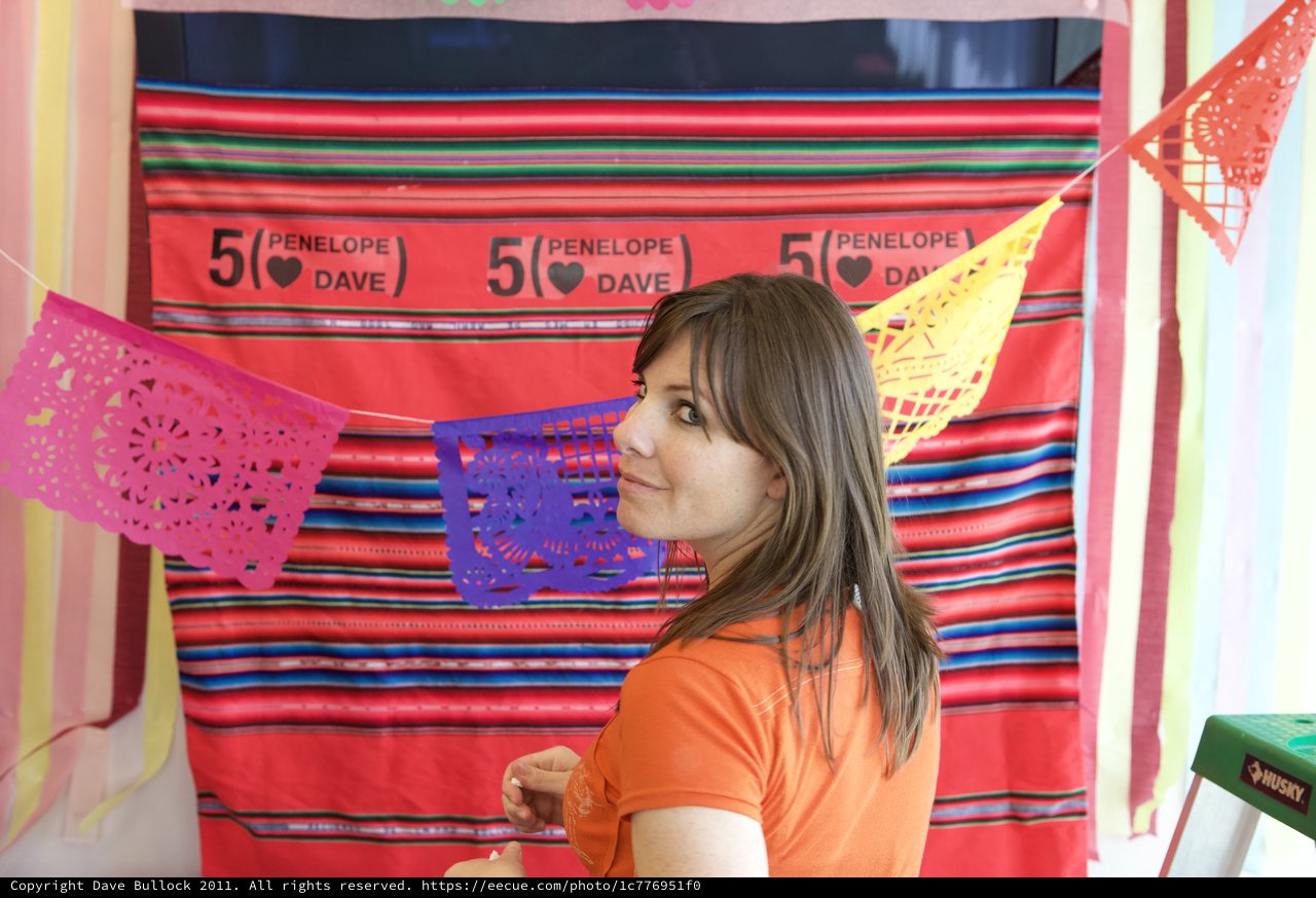 Penelope Smiles at Fiesta Anniversary Celebration Party