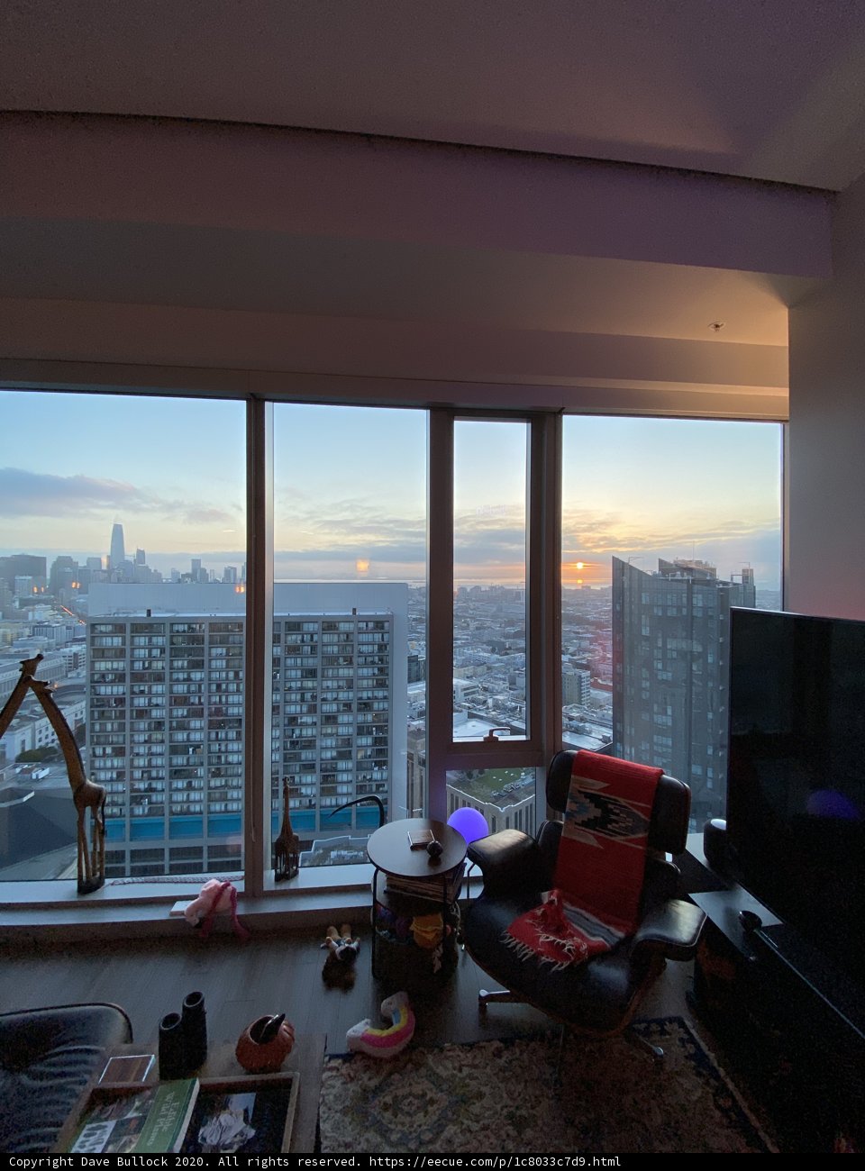 Sunset Views from the Penthouse Living Room