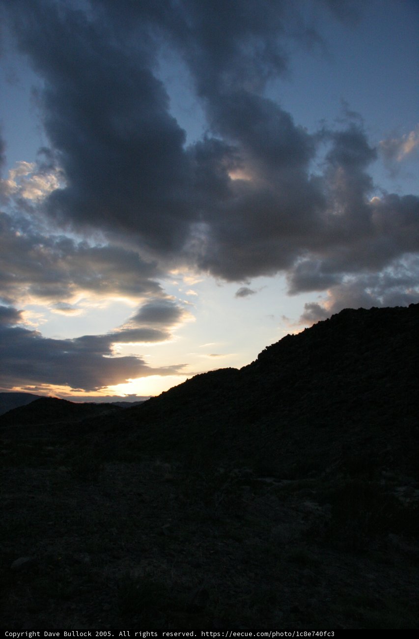 Desert Sunset with Clouds