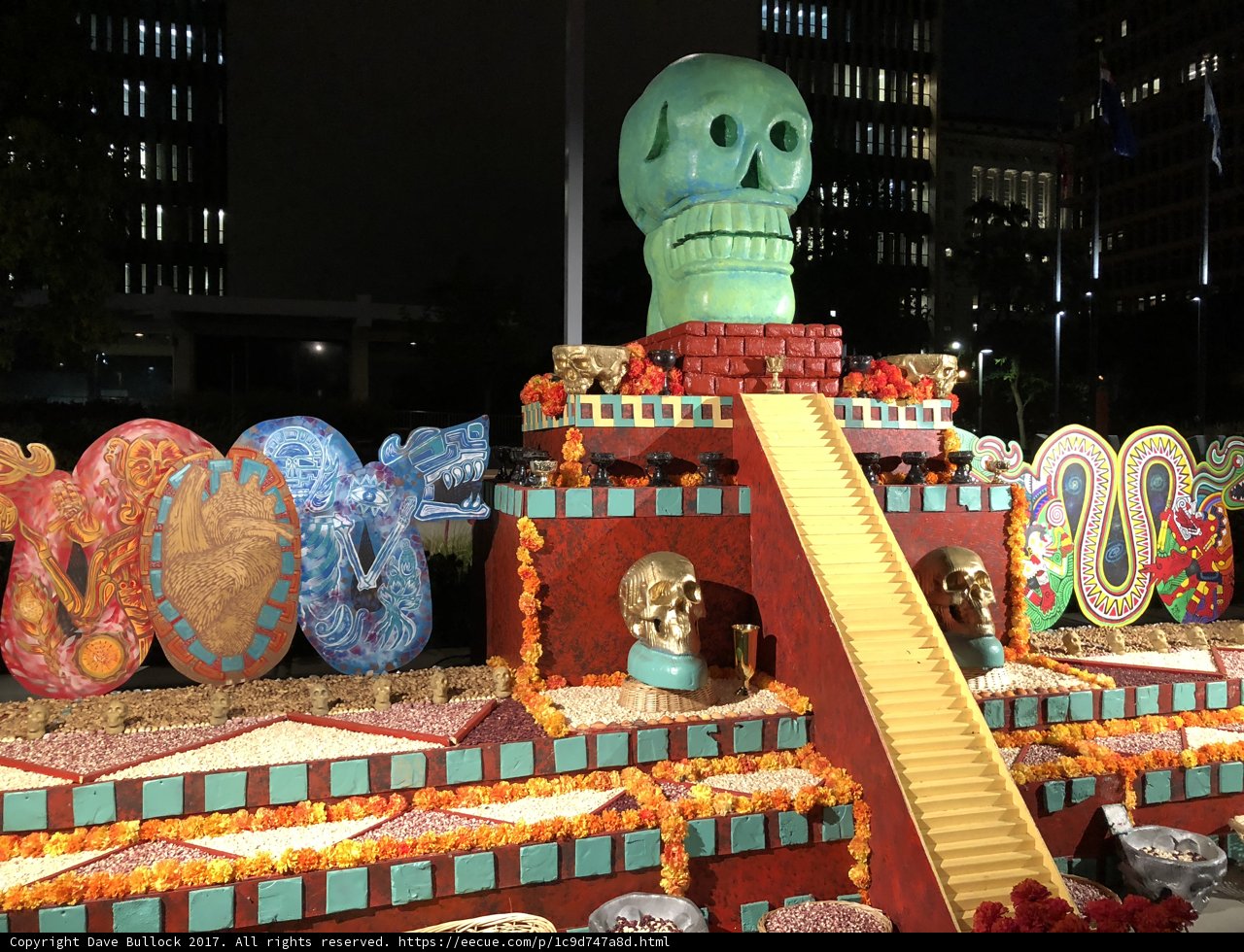 Creepy and Colorful Skull Parade Float