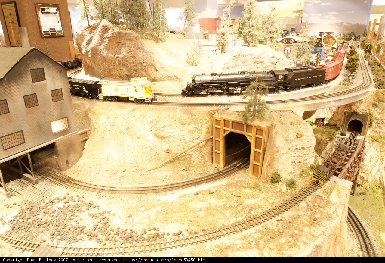 Miniature Train Journey through the Tunnel