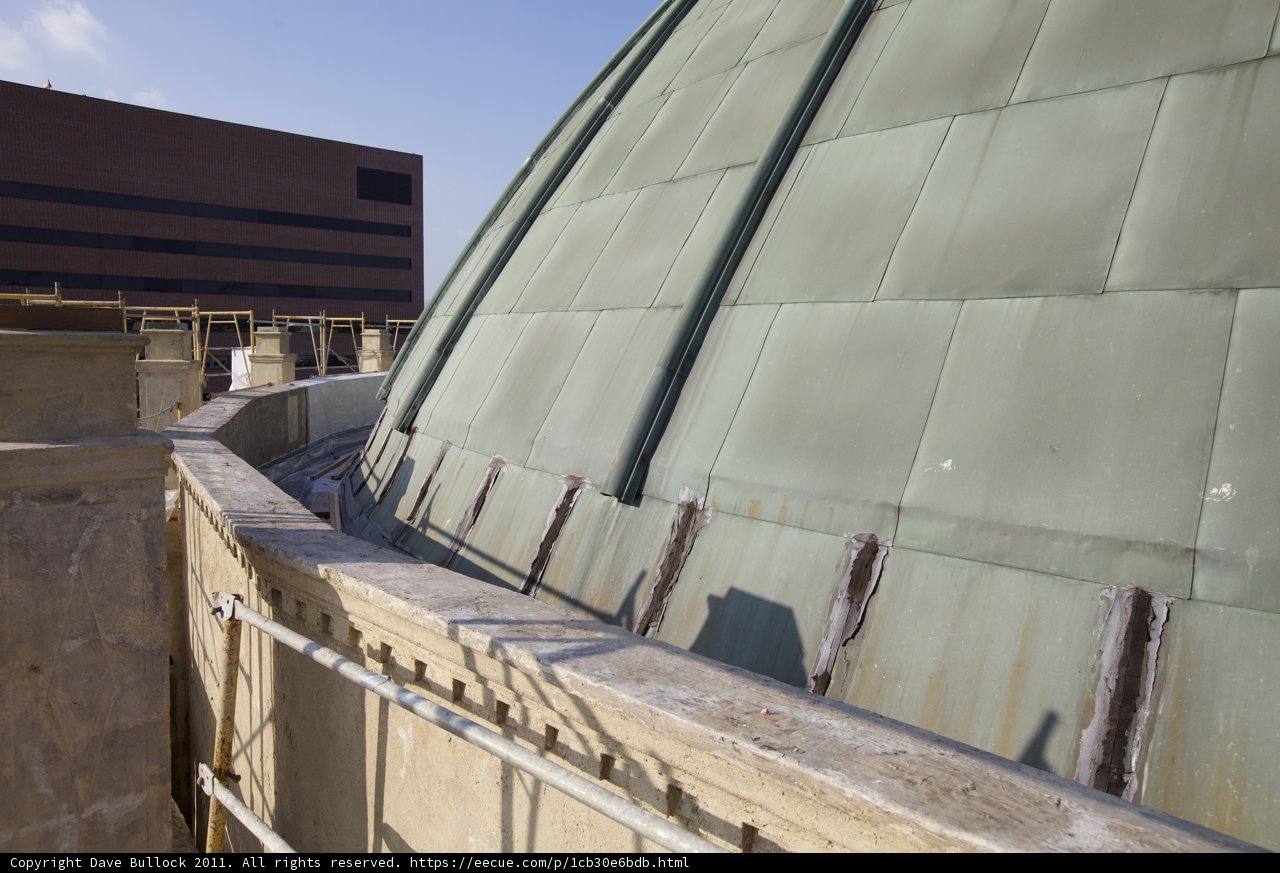 Metallic Dome Overlooking the Blue Sky