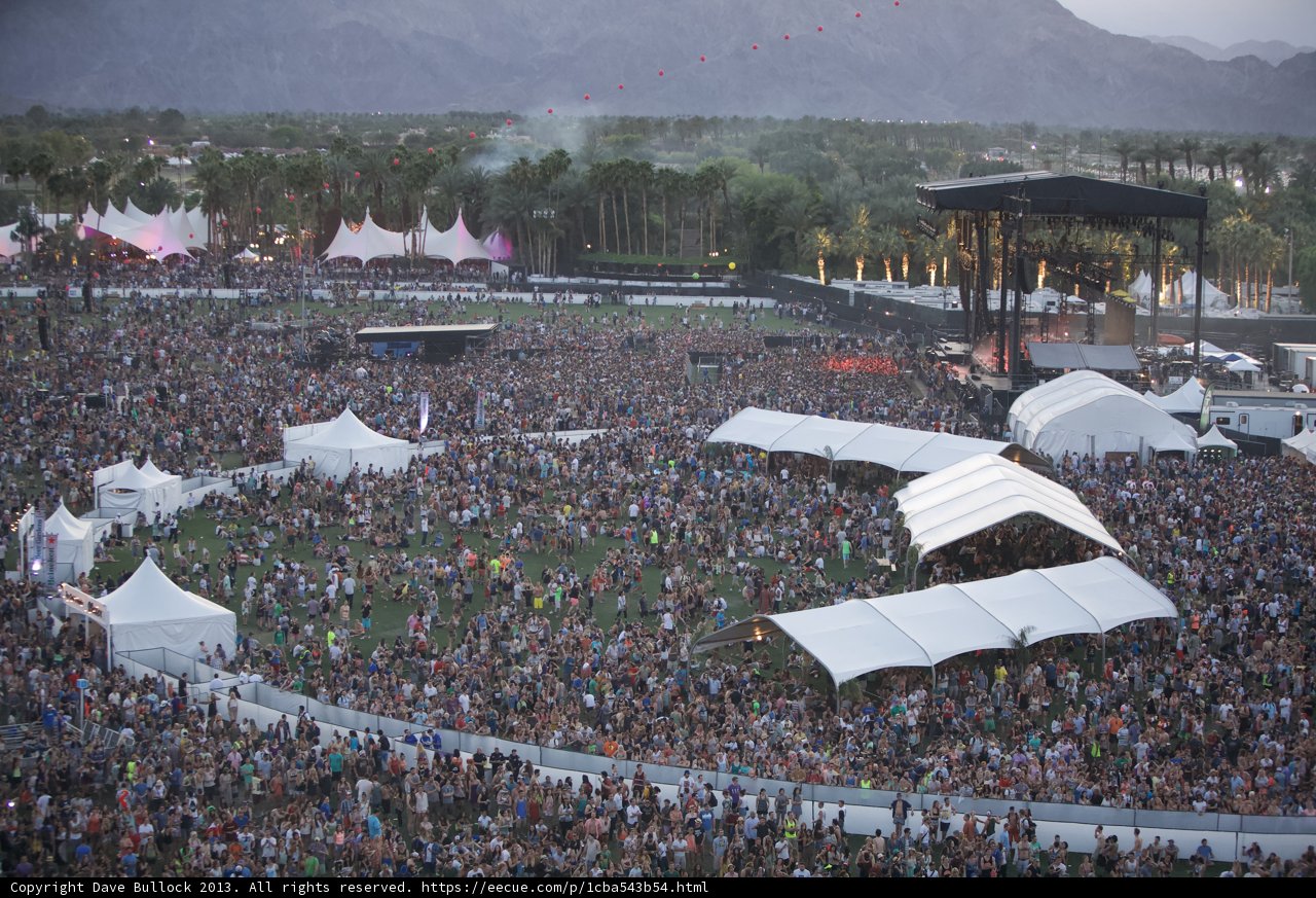 Coachella Concertgoers Enjoying the Outdoor Haze