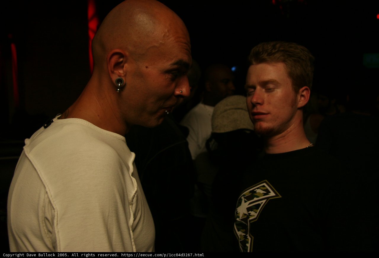 Two Men at a Night Club Party