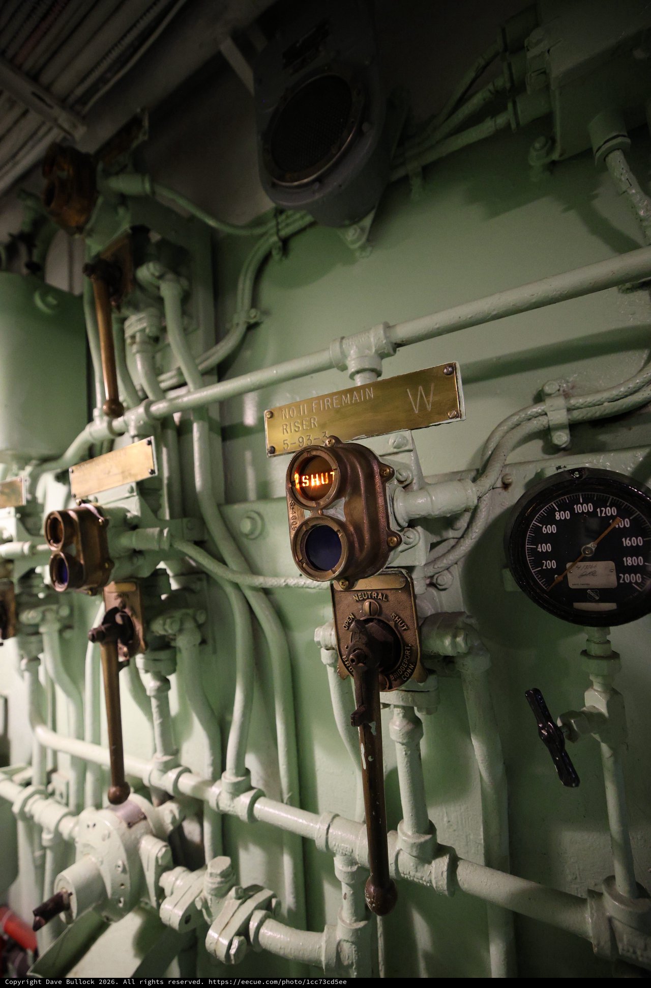 Vintage Naval Engine Room Control Station