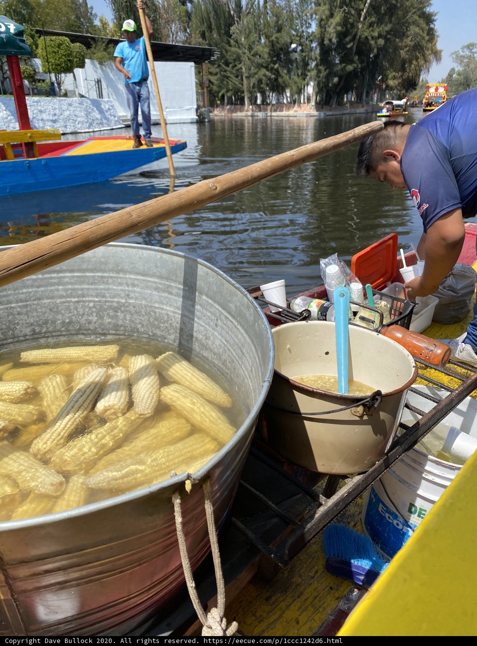 Cooking Corn on the Boat
