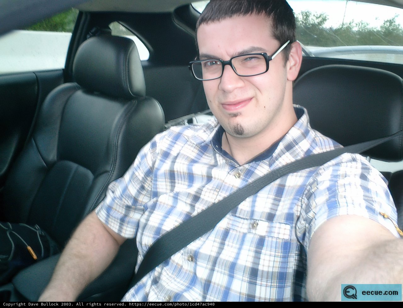 Dave B Posing in His Car