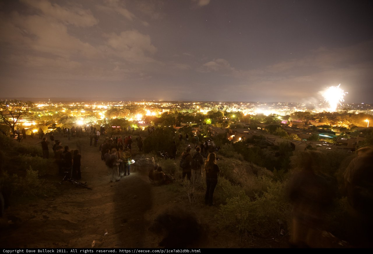 Fireworks Flare over Santa Fe