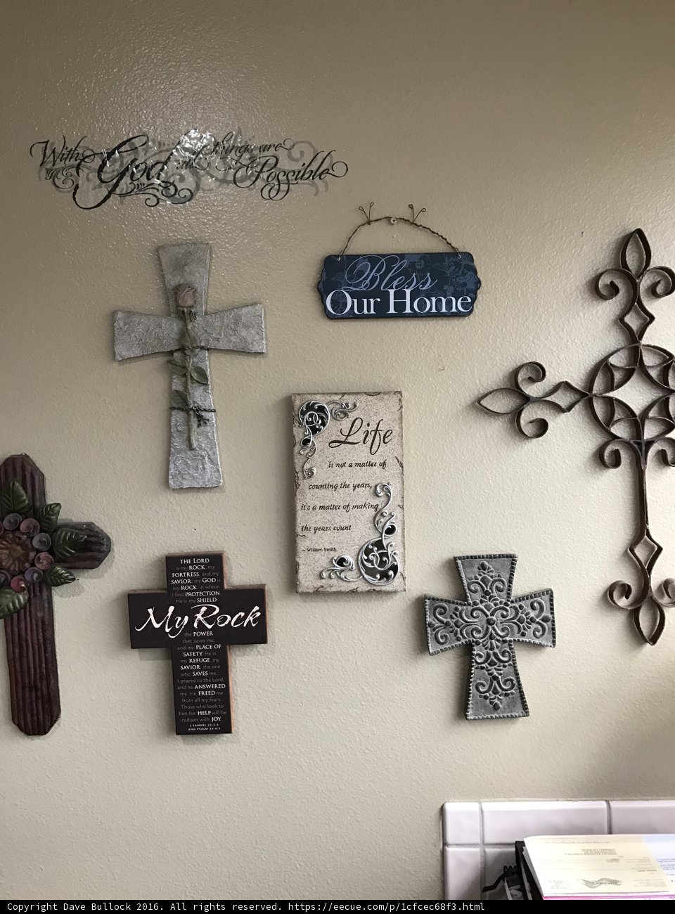 Crosses and Symbols on an Oxnard Wall