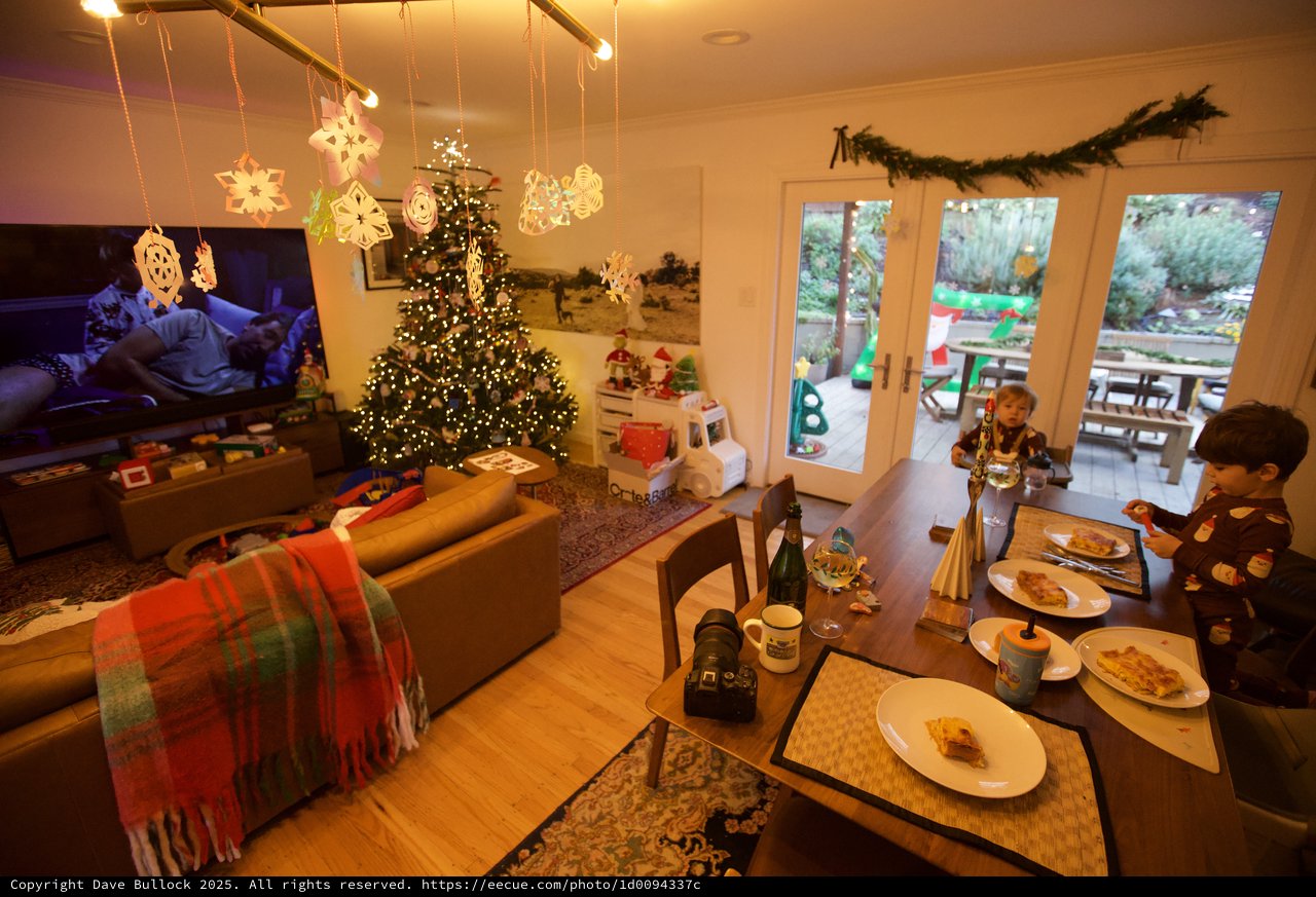 Cozy Christmas Morning Family Celebration at Home