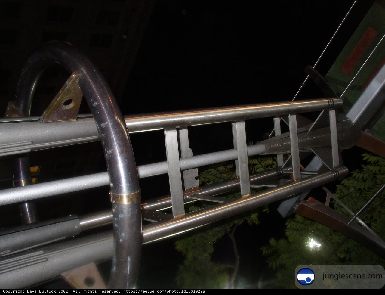 A Metal Ladder Stands Tall Against the Night Sky