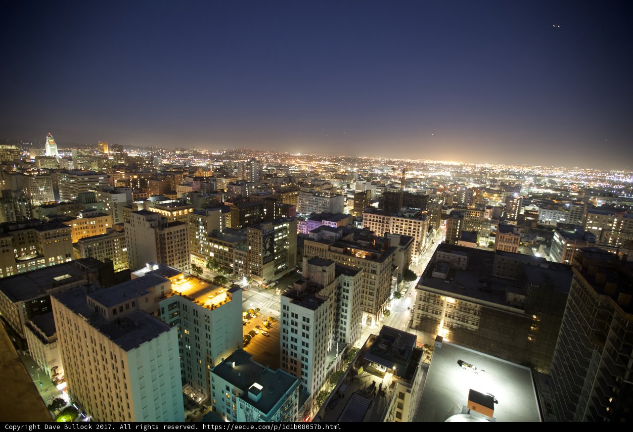 Sky-high view of the urban metropolis at night