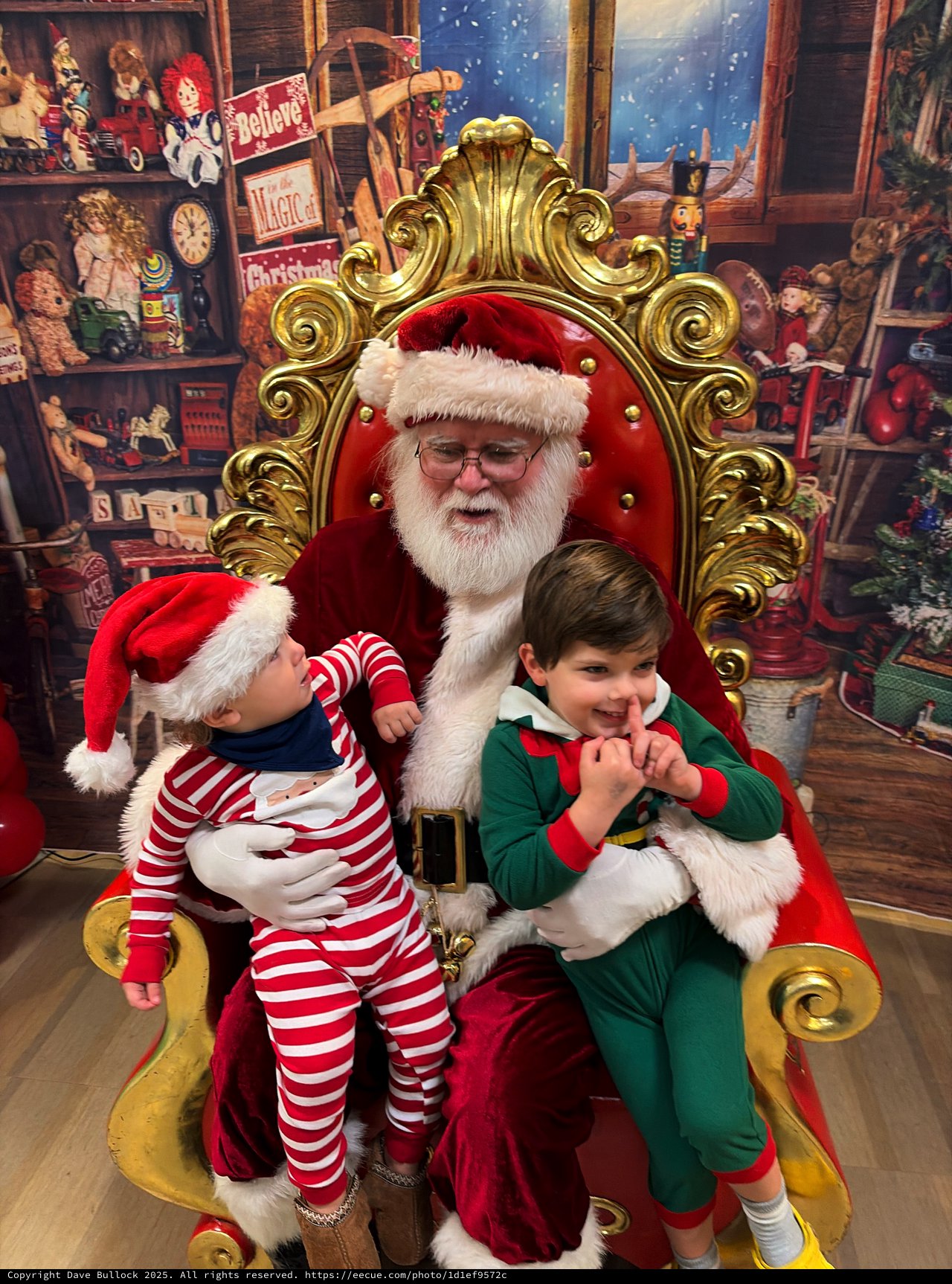 Children Visit Santa in His Christmas Workshop
