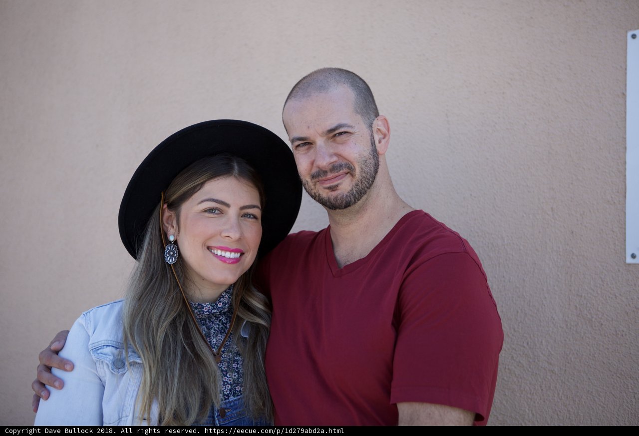 Smiling Couple in Sun Hats