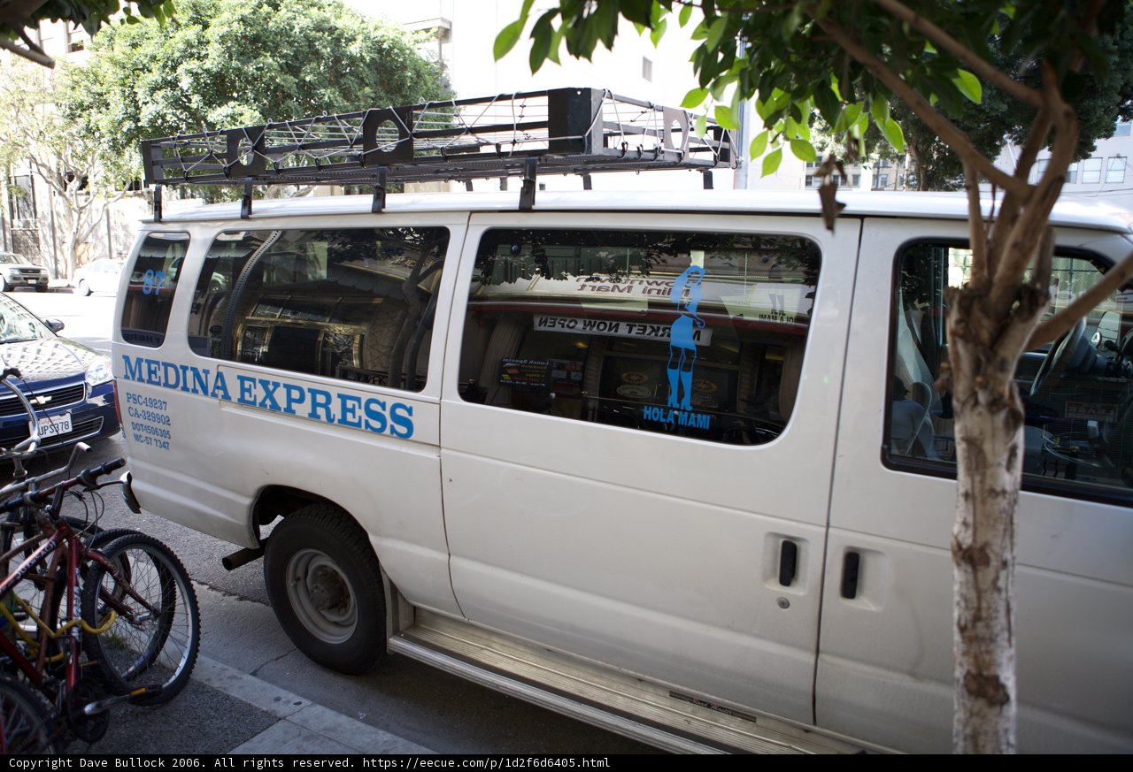 Blue-logoed Van