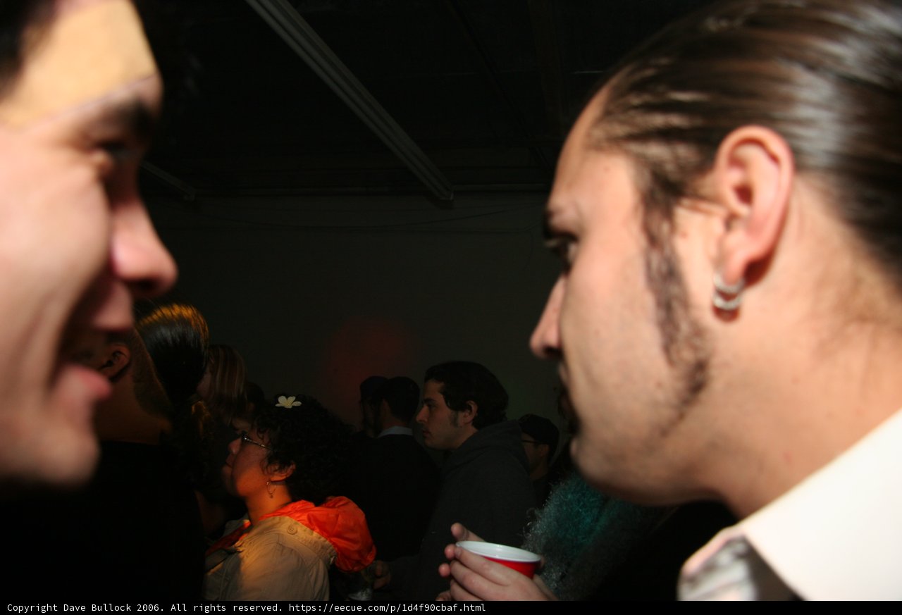 Ponytailed Man in a Night Club