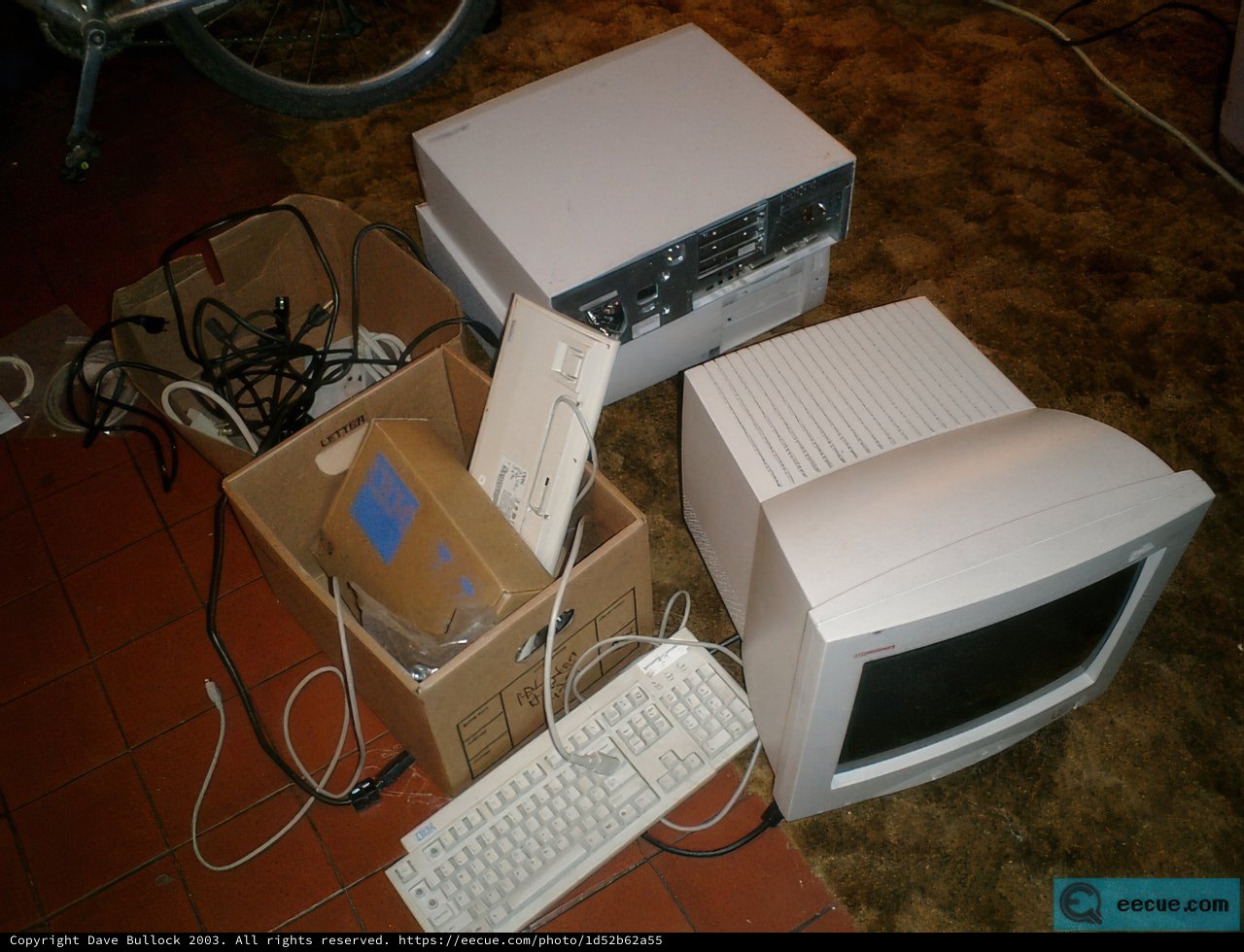 Computer Setup on the Floor