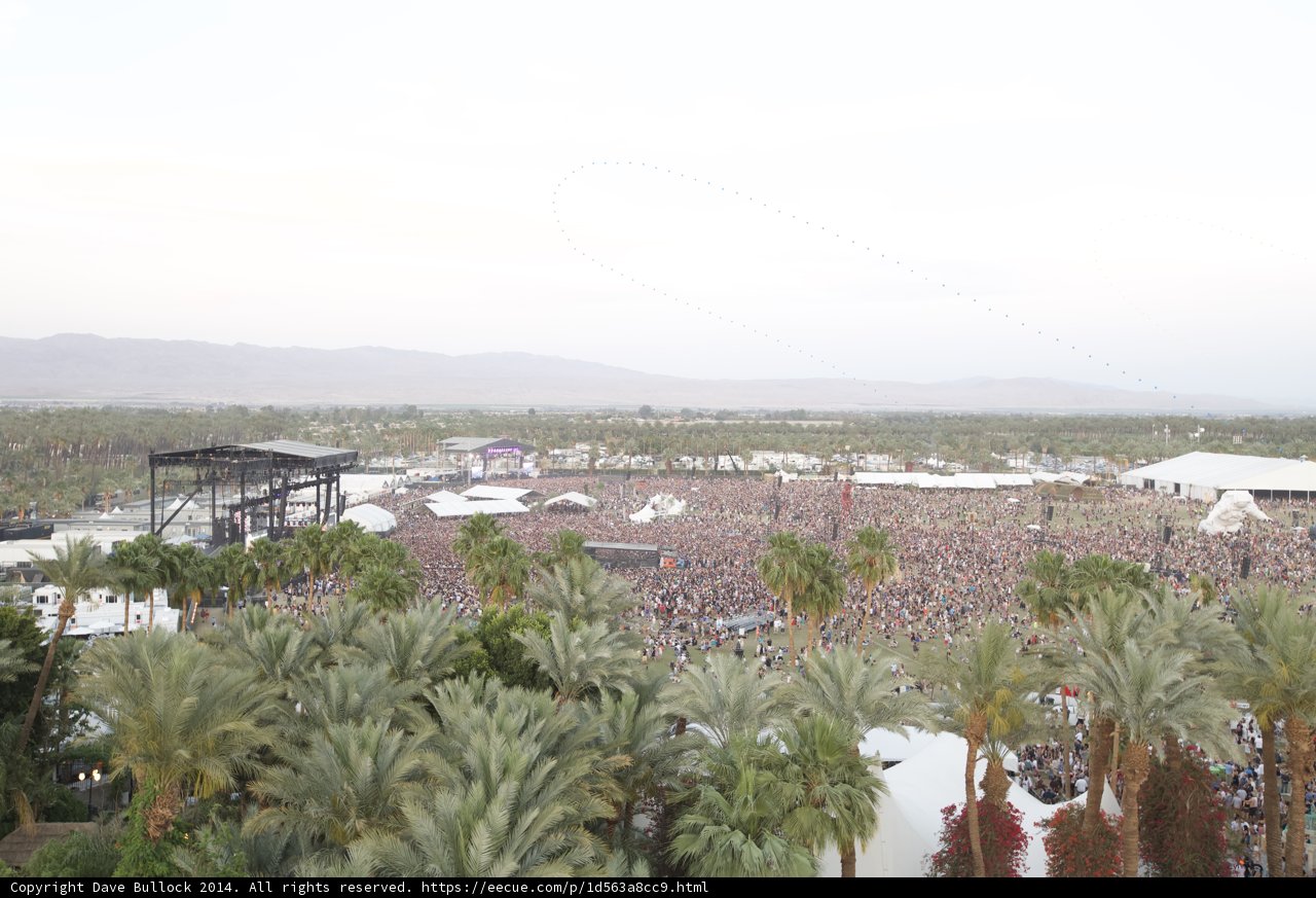 Summer Concert in the Palm Tree-filled Desert