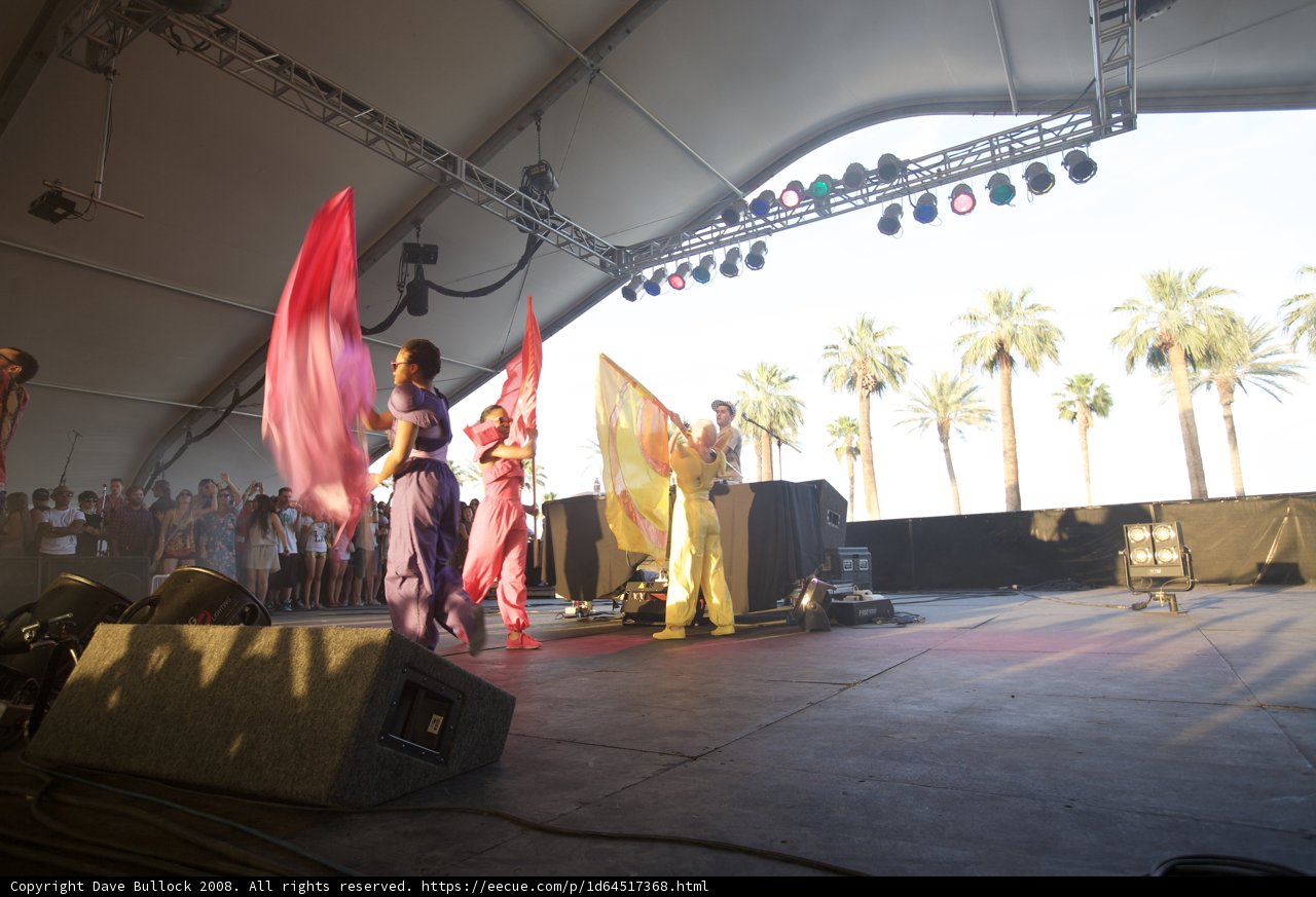 Stage Performance with Flags at Coachella 2008
