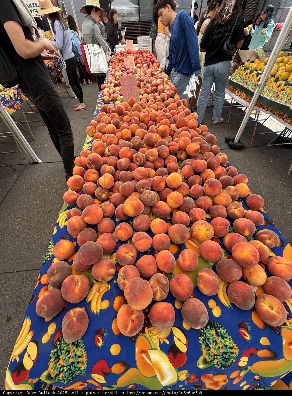 Bountiful Peaches at the Ferry Building Market