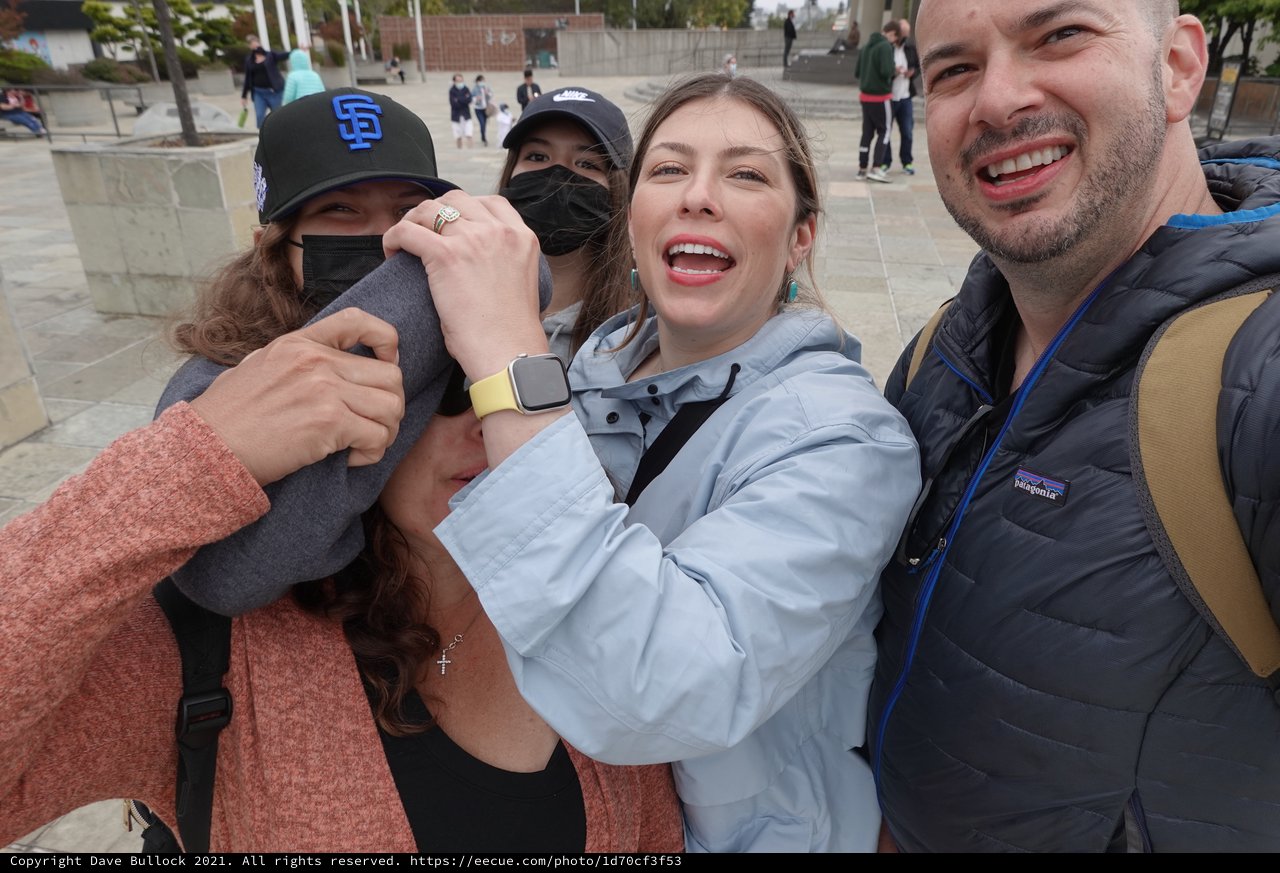 Friends Taking Happy Group Selfie Together