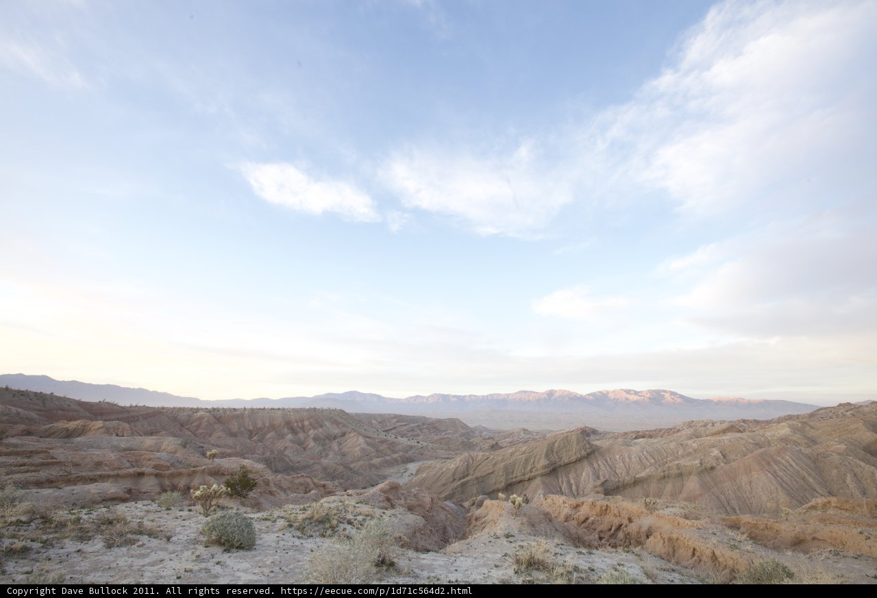 Sunset over the Anza Borrego Mountains