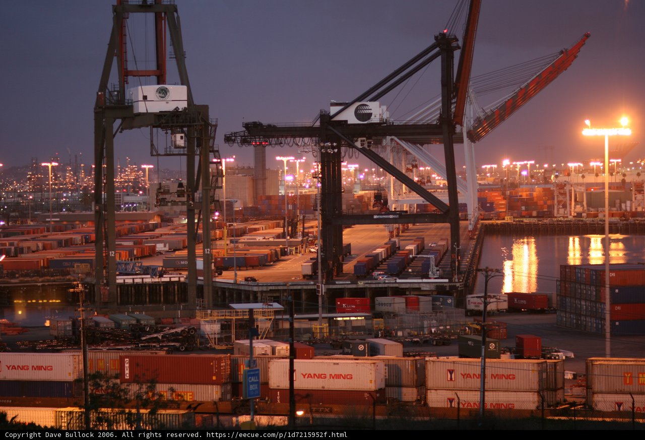 Red Crane at the Waterfront