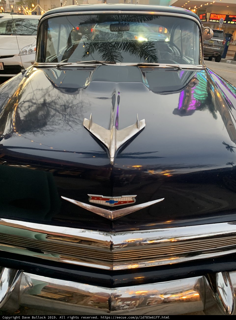 Classic car parked on Ventura street